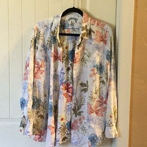 Tommy Bahama Linen Shirt Sz XL EUC